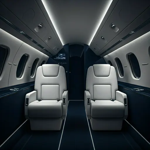 Private jet interior